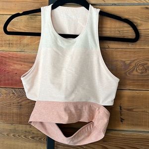Outdoor Voices pink crop top